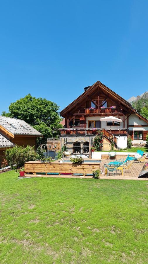 Chalet Serre Cambeou Piscine&Spa Saint-Chaffrey Exterior photo